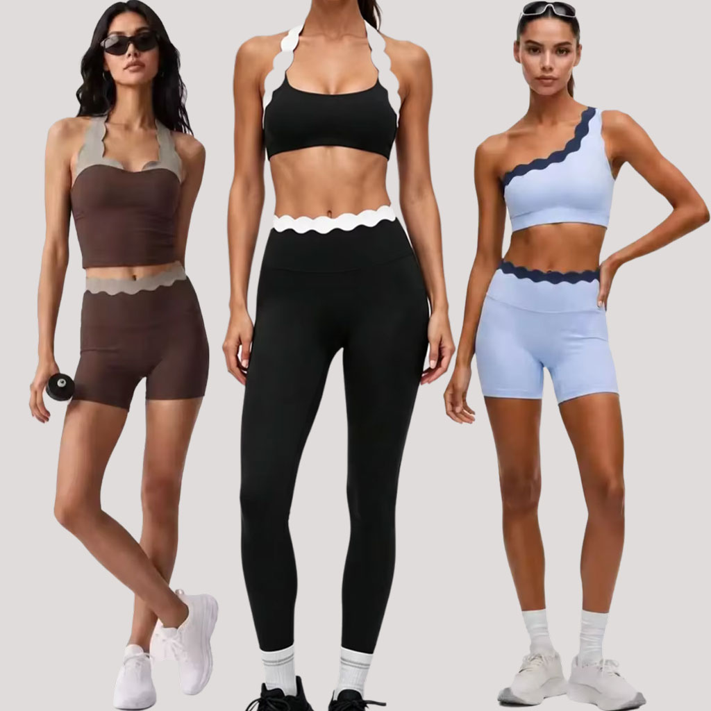 Yoga Và Fitness - Dames 2-delig yoga-outfit, tweekleurige sportbeha met