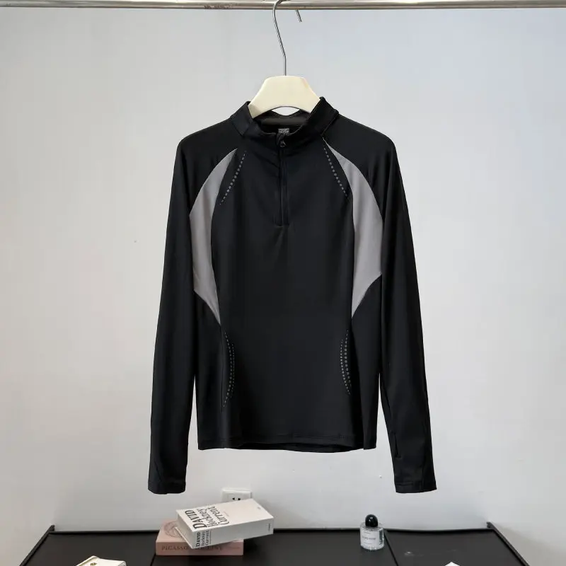 Yoga And Fitness - Dames herfst outdoor half-zip shirt met