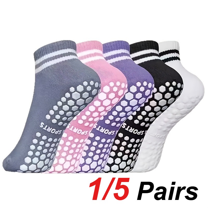 Yoga And Fitness - 1/5 paar siliconen antislip pilates yogasokken