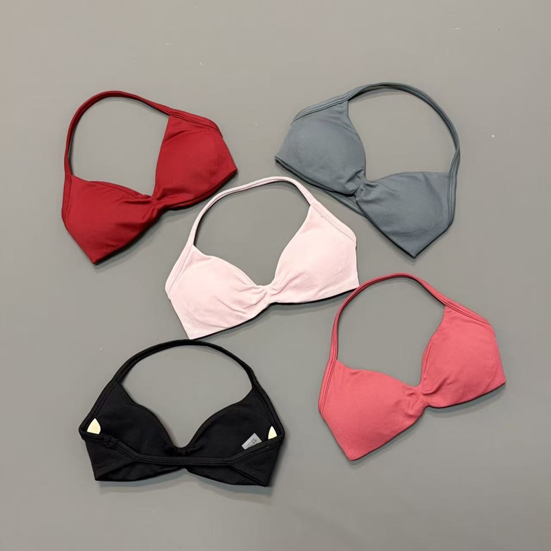 Yoga Và Fitness - Dames Halter Sportbeha V-hals Gevoerde Yoga