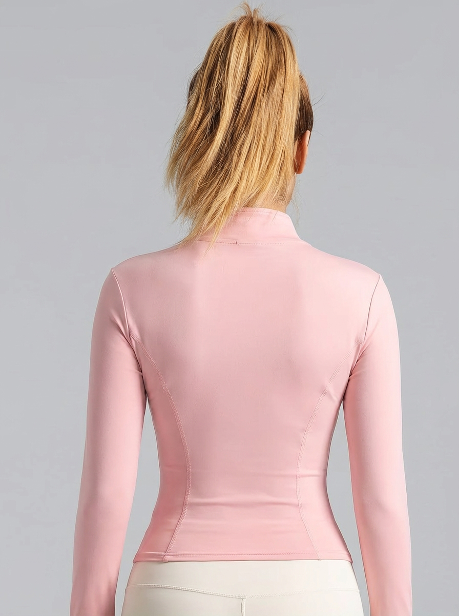 Nieuwe dames lichtroze yogajac - Yoga And Fitness recensie en prijs