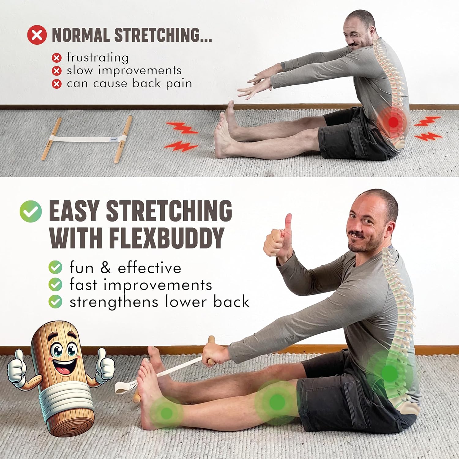 Hamstring-strekker, verstelbar - Yoga And Fitness recensie en prijs