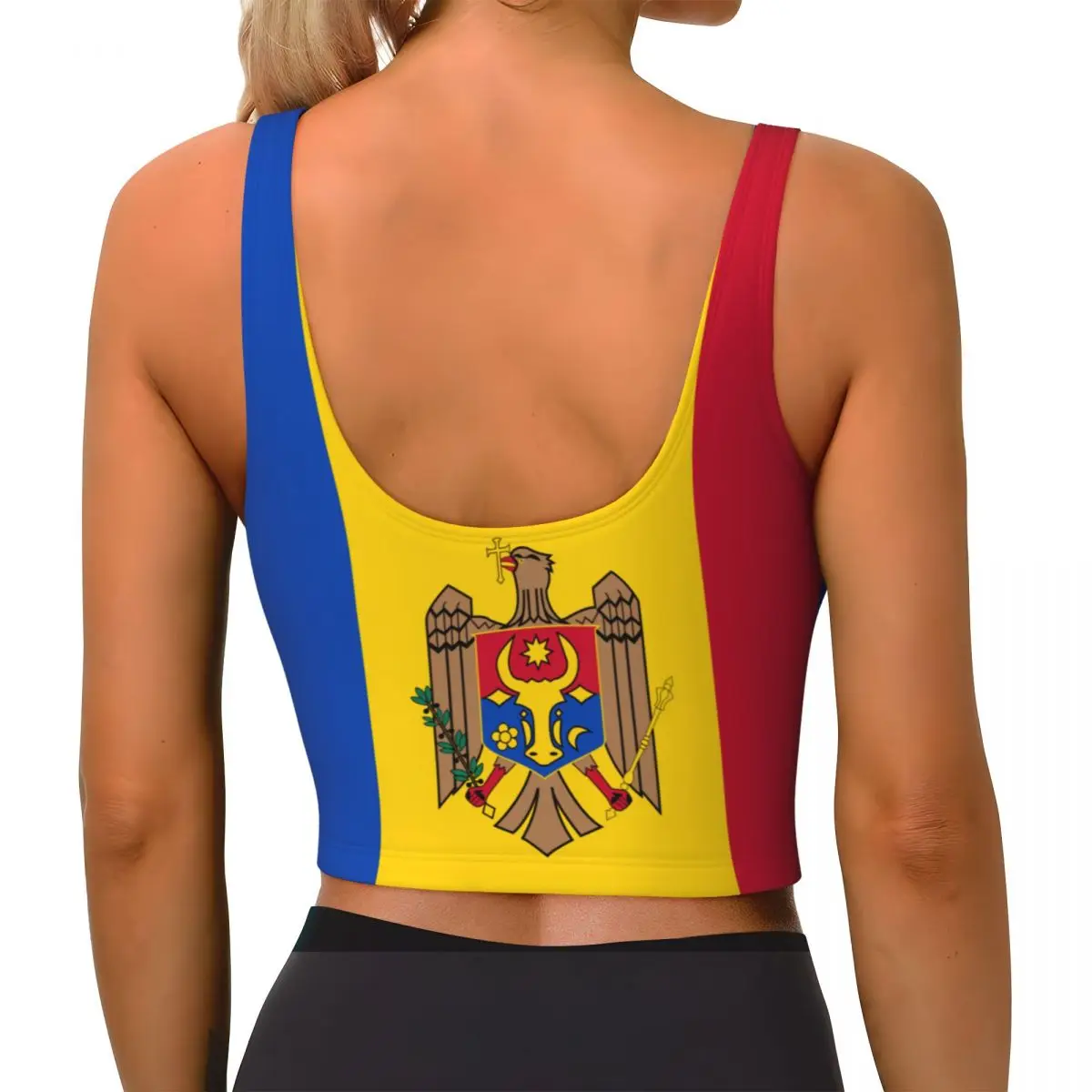Moldavië Vlag Basic Tops Dames - Yoga Và Fitness recensie en prijs