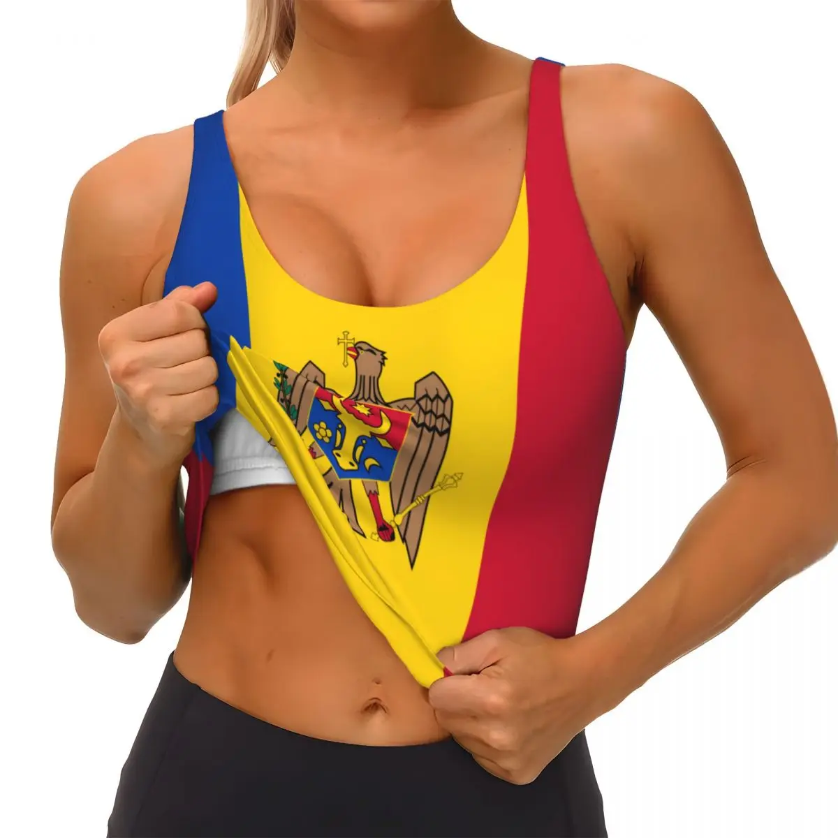 Moldavië Vlag Basic Tops Dames - Yoga Và Fitness recensie en prijs