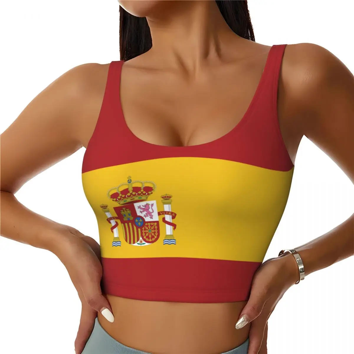 Spanje Vlag Basic Tops Dames S - Yoga Và Fitness recensie en prijs
