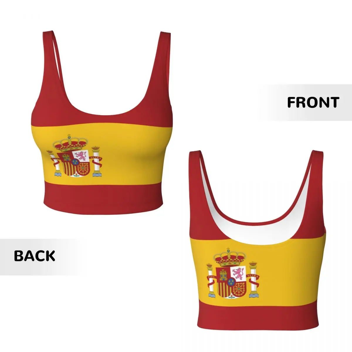 Spanje Vlag Basic Tops Dames S - Yoga Và Fitness recensie en prijs